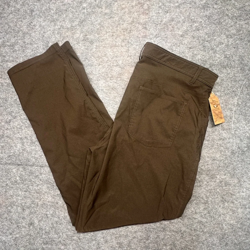 Telluride Clothing Company Mens Brown Stretch Straight Leg Pants 38x32 New - Picture 1 of 10